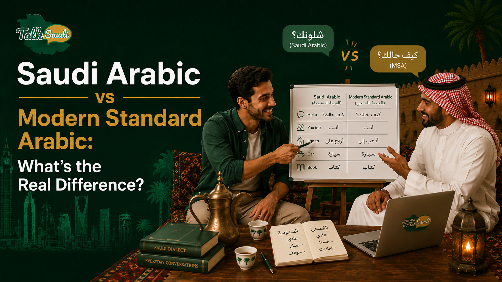 Saudi Arabic vs Modern Standard Arabic